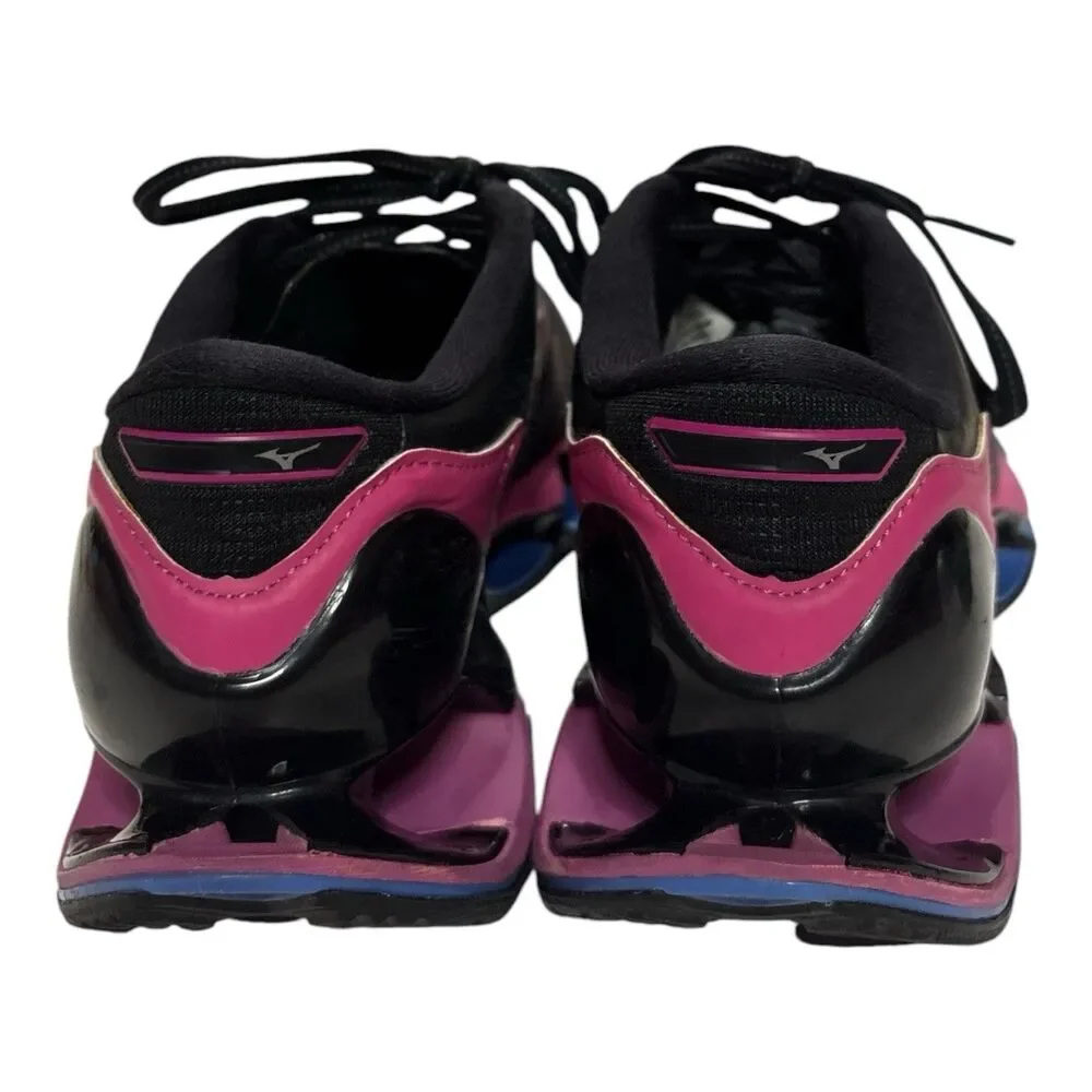 Mizuno Wave Prophecy 12 Womens Running Shoes Black Pink Blue J1GD230024 Size 8.5